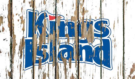 Kings Island Vintage Logo on Peeling Paint Barnwood Mixed Media by ...