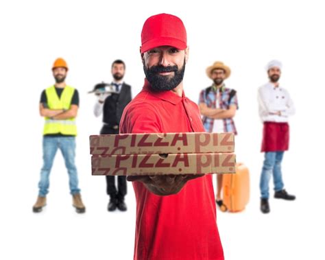 Premium Photo | Pizza delivery man