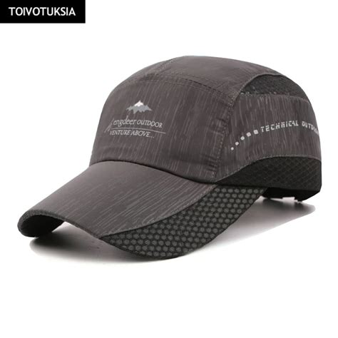 Running Caps New Summer Cap Quick Dry Hat Sport Fitness Sun Caps Breathable Ultra Thin Snapback ...