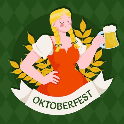 Premium Vector | Flat illustration for oktoberfest beer festival celebration