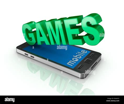 Smart phone and games. 3d concept Stock Photo - Alamy