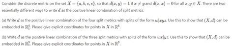 Solved Metric Space | Chegg.com