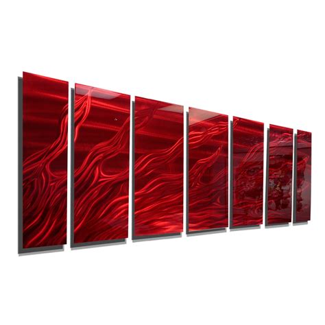 Red Modern Metal Wall Art Abstract Metal Painting Home - Etsy