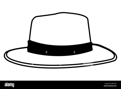 Fashion summer hat for men in black and white Stock Vector Image & Art ...