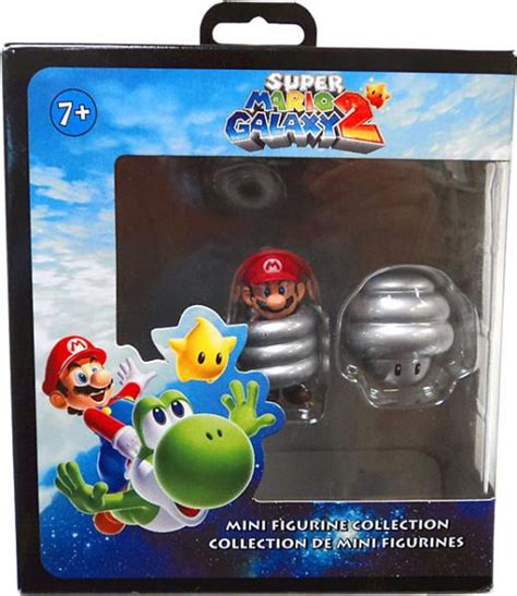 Super Mario Galaxy 2 Spring Mario Spring Mushroom Figure 2-Pack Global Holdings - ToyWiz