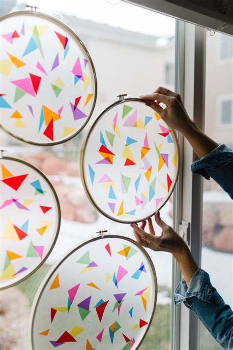 How to Make a DIY Stained Glass Suncatcher with Cellophane | The Pretty Life Girls