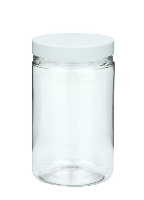 packari.com | PET plastic jar Cylindrical 400 ml 14 oz incl. Plastic ...