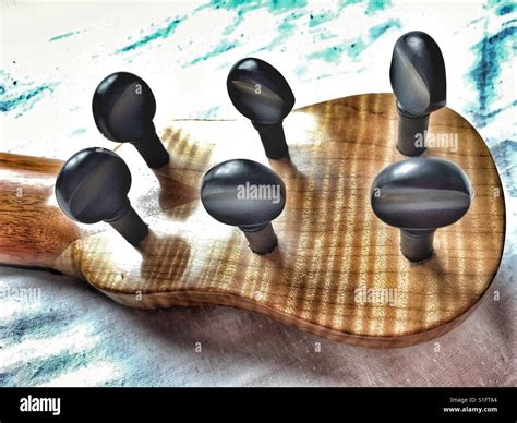 Classical guitar tuning pegs Stock Photo - Alamy