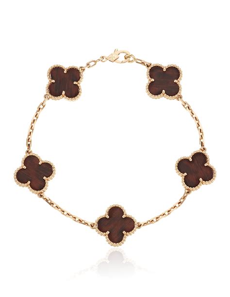 VAN CLEEF & ARPELS WOOD AND ROSE GOLD 'VINTAGE ALHAMBRA' BRACELET, | Christie’s