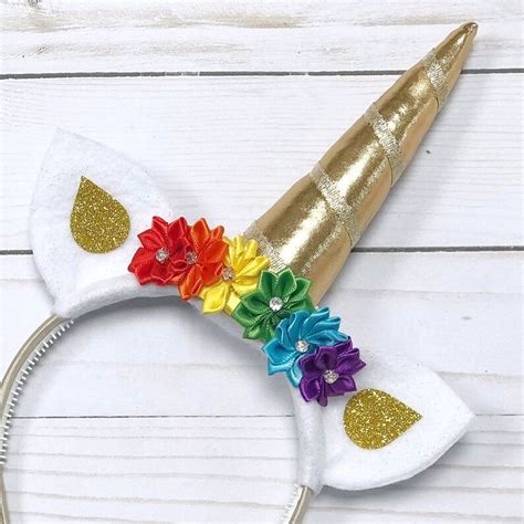 RAINBOW UNICORN HEADBAND Birthday Photo Prop Princess | Etsy