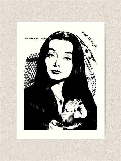 "Morticia Addams" Art Print by BlackCultDesign | Redbubble