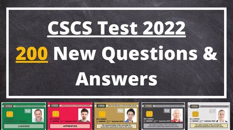 CSCS Test 2022 - 200 New Questions & Answers | CiTB Test | CSCS Card Test | CSCS Mock Test ...