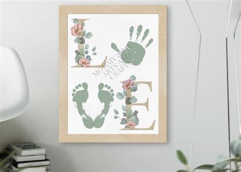 Love 🍃 Handprint and Footprints Keepsake – Mommy & Me Arts and Crafts