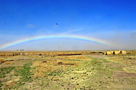 Rainbow caused by dust in the Oklahoma panhandle : pics