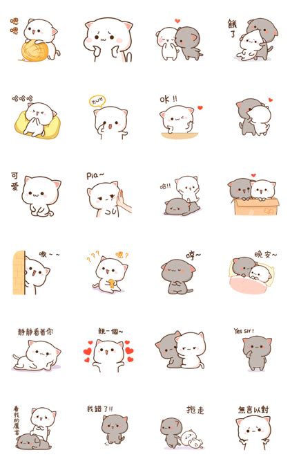 Mochi Mochi Peach Cat Animated Stickers Telegram - Margaret Greene Kapsels