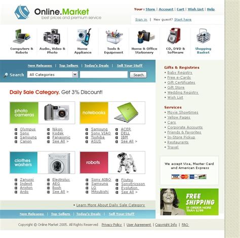 Electronics Store Website Template #8416