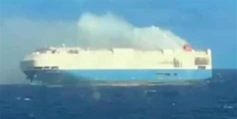 An Abandoned Cargo Ship Carrying Porsches and VWs Is Burning in the Atlantic