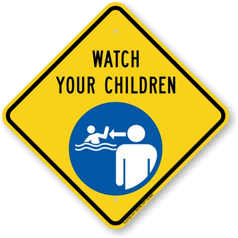 Watch Your Children Pool Safety Sign, SKU: K2-0506