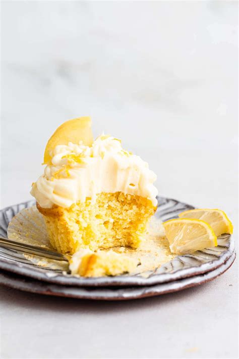 Lemon Cupcakes with Lemon Cream Cheese Frosting - Small Batch