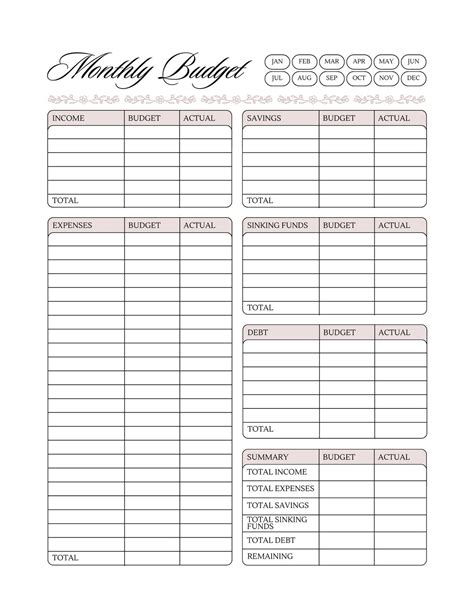 Excel Budget Spreadsheet Template