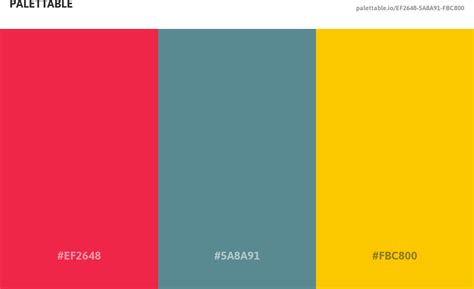 Colour scheme palette with 3 colour combination including: orange, green grey and yellow A ...