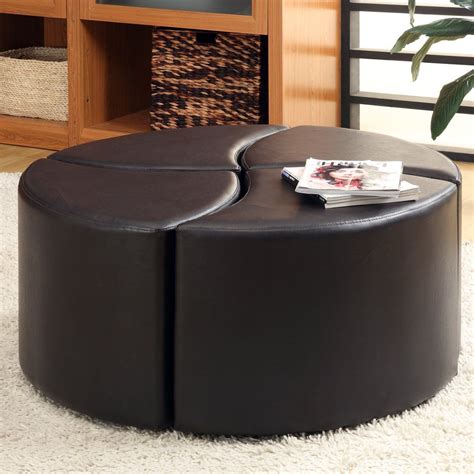 The Benefits Of Owning A Leather Ottoman Coffee Table Round - Coffee ...