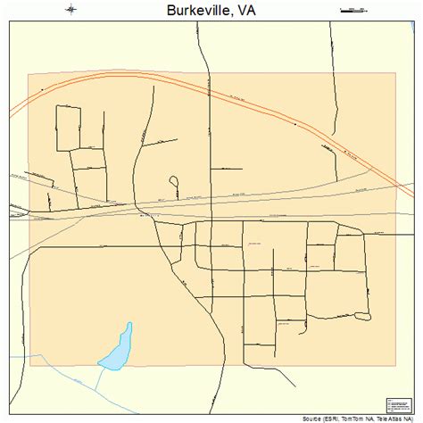 Burkeville Virginia Street Map 5111560