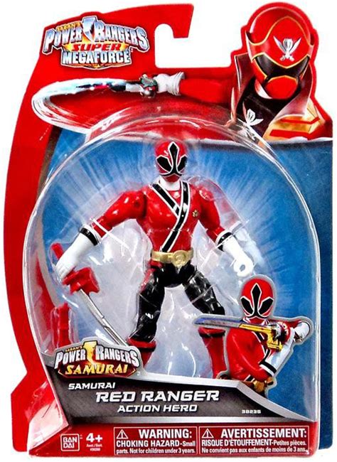 Power Rangers Super Megaforce Samurai Red Ranger Action Hero Action Figure Damaged Package ...