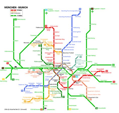 Munich Subway Map for Download | Metro in Munich - High-Resolution Map of Underground Network