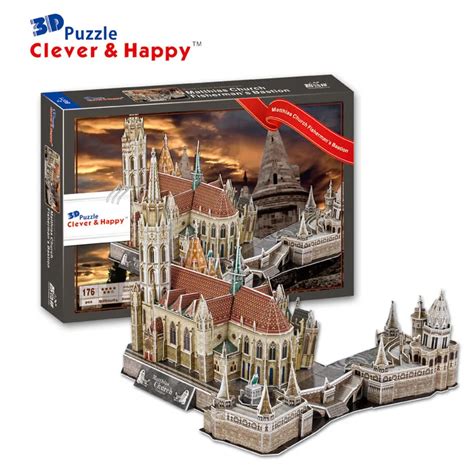 new clever&happy land 3d puzzle model Matthias Church Fisherman's Bastion large adult puzzle diy ...