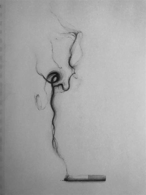 #Charcoal drawing, #smoke, #cigarette, AM Dark Art Drawings, Drawing ...