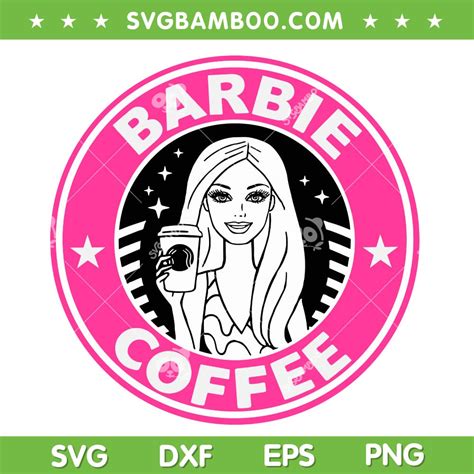 Barbie Coffee SVG PNG