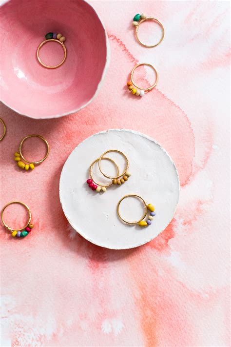 Make these DIY Mini Beaded Rings in just minutes over on @fallfordiy