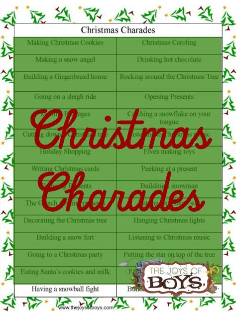 Christmas Charades - Family Christmas Party Game