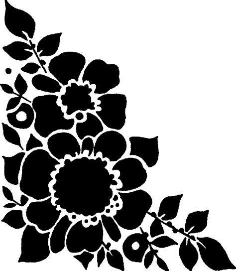 rose border clip art - Поиск в Google | Silouette art, Plant stencil ...