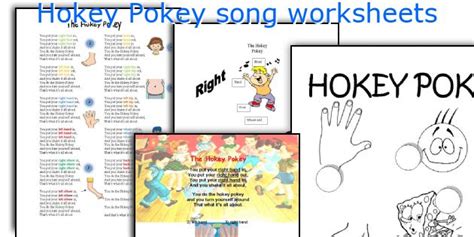 Hokey Pokey song worksheets