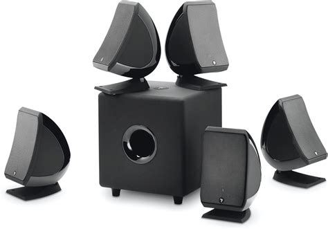 Focal Sib 5.1 Pack (Black) Home theater speaker system with 5 Sib satellites and Cub3 powered ...