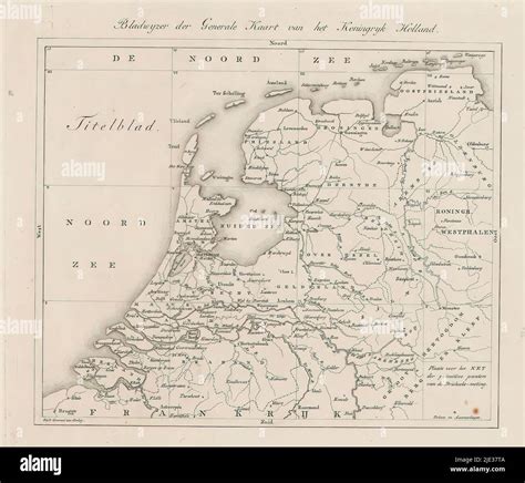 Map of the Kingdom of Holland, Bookmark of the general map of the ...