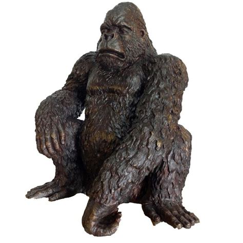 Gorilla Bronze Outdoor Statue | Outdoor statues, Statue, Bronze statue