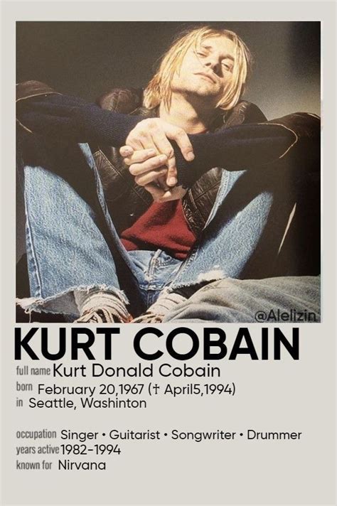 Kurt Cobain Poster | Pôsteres de banda, Fotos hilárias, Cantores