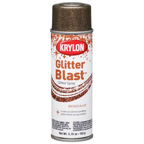 Krylon Glitter Blast Glitter Spray Paint, 5.7 oz., Bronze Blaze Spray ...