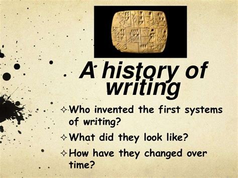 The history of writing