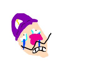 Waluigi crying - Drawception