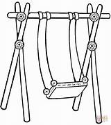 An Image Of A swing Set For Children To Play On The Playground coloring  sketch template