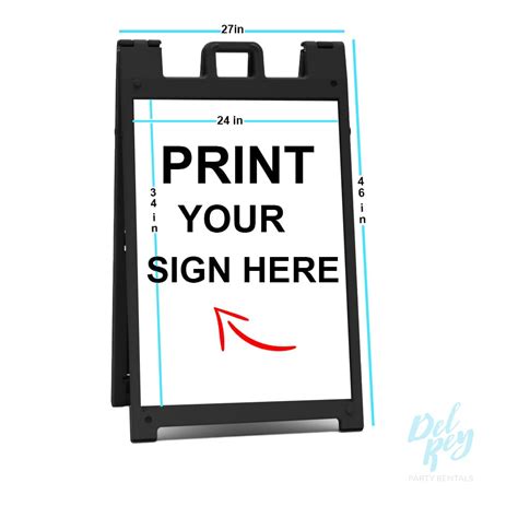 Portable Folding A-Frame Sign 46"x 26" - The Party Rentals Resource Company