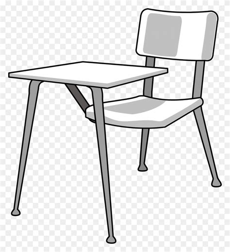 Desk Clipart Outline - Desk Clipart Black And White - FlyClipart