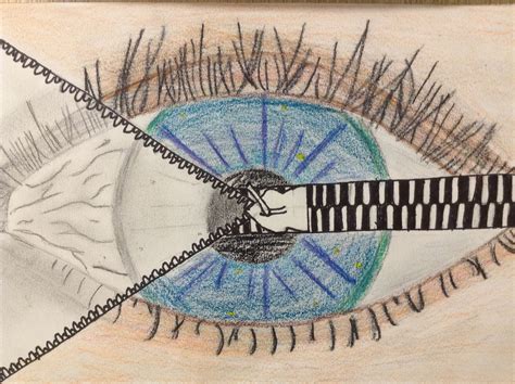 Surreal Eye, middle school drawing class, inspired by Magritte. Middle School Art Projects ...