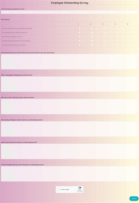 Employee Onboarding Survey Template | Formplus