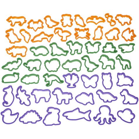 50-PC Animal Cookie Cutter Set - Cake Art