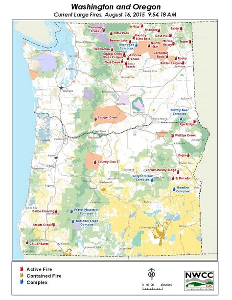 Northwest Interagency Coordination Center: 8/16/2015 Lightning & Large Fire Maps